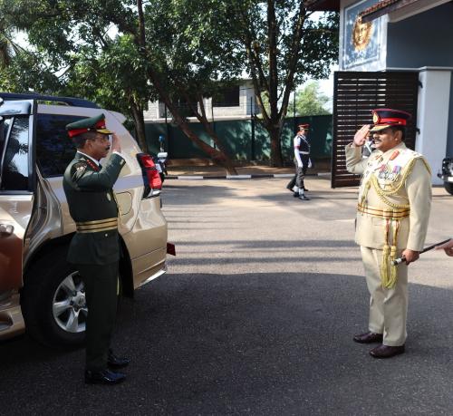 2024 CHIEF OF DEFENCE FORCE OF MALDIVES RECEIVES A RED CARPERT WELCOME AT THE DSCSC